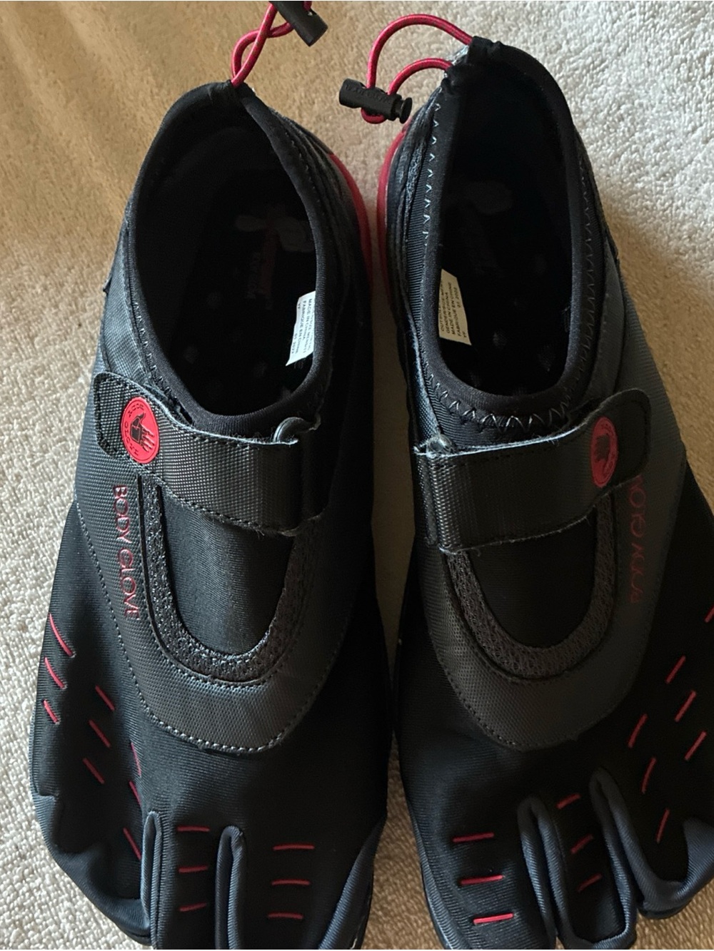 Body Glove 3 Barefoot Water Shoes Men’s Size: 11 Black Red Gauntlet Aqua Sports